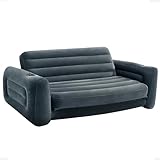 Intex Aufblasbares Camping-Sofa, Queen-Size-Bett, ausziehbar, Futoncouch mit 3 Schnellaufblas- und...