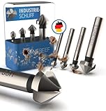 Kegelsenker 4er-Set [6.3, 8.3, 10.5, 16.5 mm] HSS Senker für Metall und Holz - Metallsenker,...