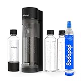Sodapop Wassersprudler Logan Starterset mit CO₂-Zylinder, inkl. 2 Glasflaschen (850 & 600 ml) und...