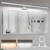 APONUO Spiegelleuchte 80cm, LED Badezimmerleuchte Spiegelleuchte 18W | 4000K | 6000K | 2000lm | IP44...