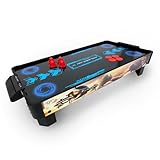 Carromco Airhockey Mini Airliner-XM, Airhockey Game für Tisch mit Gebläse/Motor, Air Hockey Table...