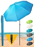 Menz Sonnenschirm Strand - UPF 50+ Sonnenschutz Strand, Strandschirm Ø 180 cm, Sonnenschirm mit...