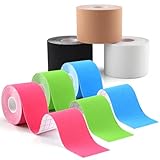 Foydream Kinesiotapes, 6 Rollen Kinesiologie Tape, 5 cm x 5 m Kinesiotape Tape Sport, Physiotape,...