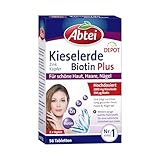 Abtei Kieselerde Biotin Plus - mit Zink für schöne Haut, Haare und Nägel - Depot-Technologie mit...