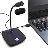 KLIM C4 Computer-Mikrofon mit Stummschalttaste - USB-Mikrofon für Computer und Konsole -...