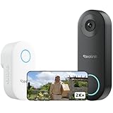 Reolink Video-Türklingel mit Chime, 5MP Ultra HD Kabelgebundene Türklingel mit Kamera, 2,4/5GHz...