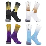 4 Paare Fußball Socken, Fußballsocken Anti Rutsch Grip Tennissocken Atmungsaktiv Sportsocken...