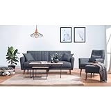 Gozos Mammo Sitzgruppe 3 Sitzer Sofa + Sessel + Ottoman | Hochwertige Set besteht aus Leinenstoff |...