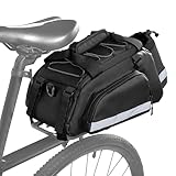 LoDrid 12L Fahrrad Heckträgertasche, Fahrradkoffer-Kühltasche mit reflektierenden Streifen,...