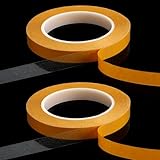 2 Roll 15mmx50m Doppelseitiges Klebeband, Extra Stark Teppich Klebeband Transparent Spurlos...