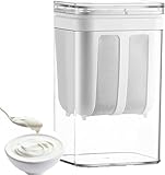 ETOFIXEE Griechischer Joghurt Sieb,Joghurt Sieb mit Deckel,1800ML Wiederverwendbarer Joghurtfilter...