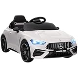 AIYAPLAY Kinder Elektroauto 12V Mercedes-AMG Kinderauto mit 2,4 GHz Fernbedienung, 2 Motoren,...