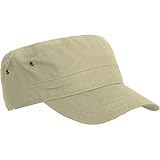 TEXXILLA Trooper Cap - Cooles Cap im Army-Stil aus strapazierfähigem Baumwoll-Canvas, Farbe:Khaki