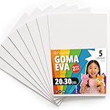 OFITURIA Moosgummi für Bastelarbeiten und Schulprojekte, Farbiges Schaumstoff ideal für DIY,...