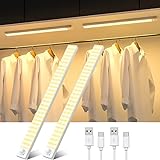 Schrankbeleuchtung LED 2Stück, 43.5CM LED Unterbauleuchte Küche, 2500mAh USB Wiederaufladbar...