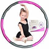 LETAO Hula Hoop Reifen Kinder rosa Gray 510 g| EIN 8 Teiliger Abnehmbarer