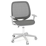 DREAMADE Schreibtischstuhl Kinder, Sitzhöhe 43-55cm verstellbar, Ergonomischer Kinderdrehstuhl auf...