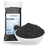 Wessper 1 Liter Aktivkohle Pellets 3 mm mit Hoher Adsorptionsfähigkeit | Kohle für die Filterung...