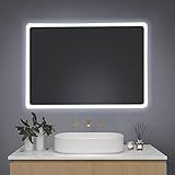 Dhouse LED Badspiegel mit Beleuchtung 50x70cm Badezimmer Wandspiegel Badezimmerspiegel...