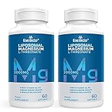 Liposomale Magnesium-L-Threonat-Softgels 2000 mg – Magnesiumpräparat mit Vitamin D3 und K2 –...