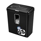 Fellowes Aktenvernichter 6 Blatt Partikelschnitt (P4), Papierschredder für Zuhause und Homeoffice,...