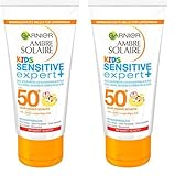 Garnier Sonnencreme Kids, Sonnenschutz-Milch für Kinder extra wasserfest, LSF 50+, Ambre Solaire,...