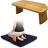 Meditationshocker, kniende Meditationsbank mit klappbaren Beinen und Kissen – ergonomische...