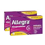 Allegra Allergietabletten 2 x 6 Stk – Antihistaminikum - Wirkstoff Bilastin - schnell und 24 Std...