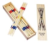 PARENCE.- Mikado-Spiel aus Holz – Klassisches Brettspiel für Kinder und Erwachsene – Bunte...