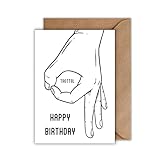 WBdesignz Humorvolle Geburtstagskarte mit Umschlag- Trottel Happy Birthday Lässiger...