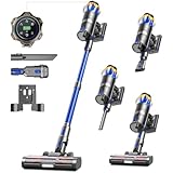 Akku Staubsauger 48000Pa/580W/65Min, 1,8L Staubsauger Kabellos mit Display, Anti-Tangle-Bürste,...