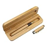Bambusbox Stifte Natur Bambus Holz Füllfederhalter mit Aufbewahrungsbox Kalligraphie Schreibwaren...