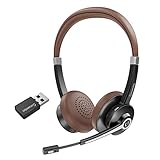 Conambo Headset mit Mikrofon, Kabellos Bluetooth Headset mit Mikrofon mit HD Stereo Sound für...