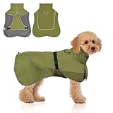 WUFANC Hundemantel Wasserdicht - Reflektierende Hundejacke mit Verstellbarem Verschluss für alle...