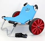 QMBasic Kajak SUP Trolley klappbar Wagen mit 2 Gurt Befestigung, Alurahmen Transportwagen leicht,...