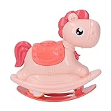 SPYMINNPOO Schaukelpferd Spielzeug, Pink Baby Schaukelpferd Einzigartiges Design Press Sliding...