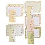 Supvox 5 Sätze Teiliges Briefpapier und Umschläge mit Floralem Druck Schreibset mit Umschlägen...