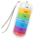 VALICLUD Tage Pillendose mit Separaten Fächern Tragbarer Medikamentendosierer für Wochenbedarf...