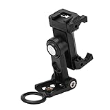 360° drehbarer Telefonhalter mit 1/4 Zoll Gewinde Anschlüsse Handyhalterung Adapter mit Kaltschuh...
