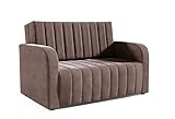 LIKMA 3 Sitzer Sofa mit Schlaffunktion Otto 155 cm Velvet Schlafcouch - Moderne Wohnzimmer Couch -...