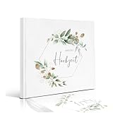 Marvelights Gästebuch Hochzeit, Hochzeitsbuch, Blanko Hochzeitsgästebuch, 21x21cm, 120 Seiten,...