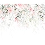 decomonkey Fototapete Blumen Rose 350x256 cm XL Tapete Fototapeten Vlies Tapeten Vliestapete...