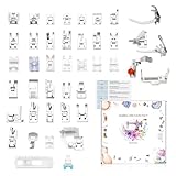 Nähfuß-Set, 42-teilig, Nähmaschinen-Nähfüße, Zubehör mit Handbuch für Brother, Babylock,...