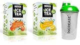 INSTICK Ice Tea Mix - Zuckerfreies Instant-Getränk - Eistee Pfirsich + Eistee Zitrone - Schwarzer...
