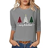 QJDFLL Bluse Langarm Kleid Weihnachtsfeier Damen Pullover mit Kragen Strickjacke ausgefallene...