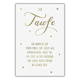 bsb Karte zur Taufe - Taufgeschenk Junge & Mädchen mit Text-Motiv - Glückwunsch Tauf-Karte mit...