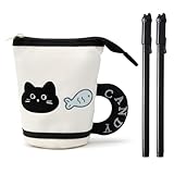 Alyxen Federmäppchen, Federmäppchen mit Reißverschluss, Stehendes Stifteetui aus Canvas, Großer...