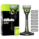 Gillette Labs mit Reinigungs-Element, Rasierer für Männer, 1 Handstück - 8 Klingen, mit...