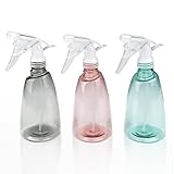 Gvolatee 3 Pack Zerstäuber Sprühflasche 500 ml, Nachfüllbar Sprühflaschen Leer, Transparent...