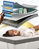 nøvera Gel Topper 180x200cm Premium | Hohes RG 50 | H3/H4 | 7-Zonen Matratzentopper 180x200cm -...